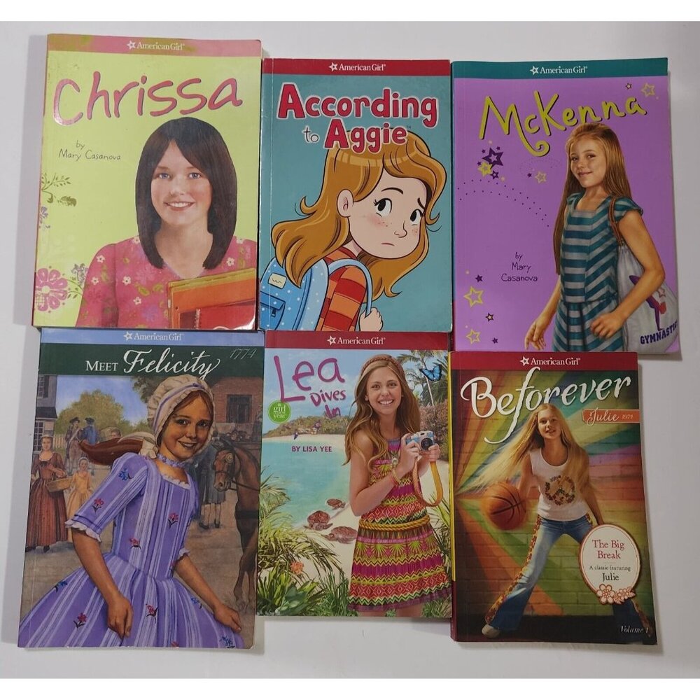 American‎ Girl Book Lot 6 Books Julie Felicity Lea Chrissa McKenna Aggie Novel